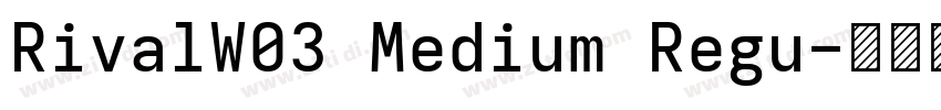 RivalW03 Medium Regu字体转换
